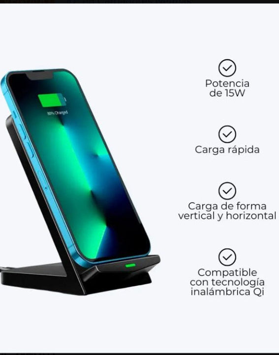 Cargador Soporte inalámbrico 2 posiciones