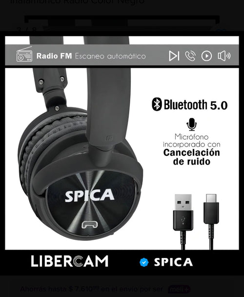 Auriculares Vincha Inalámbricos Sp-440 Bluetooth