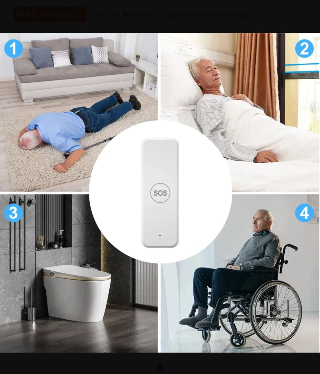 Botón Emergencia para Adulos Mayores Antipánico Wifi