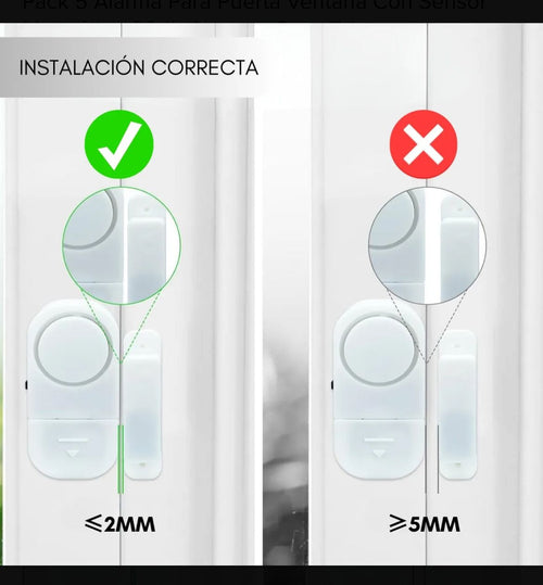 Alarma Pack 5 para Ventana Con Sensor Magnético