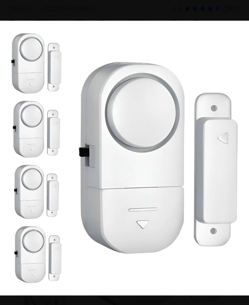 Alarma Pack 5 para Ventana Con Sensor Magnético