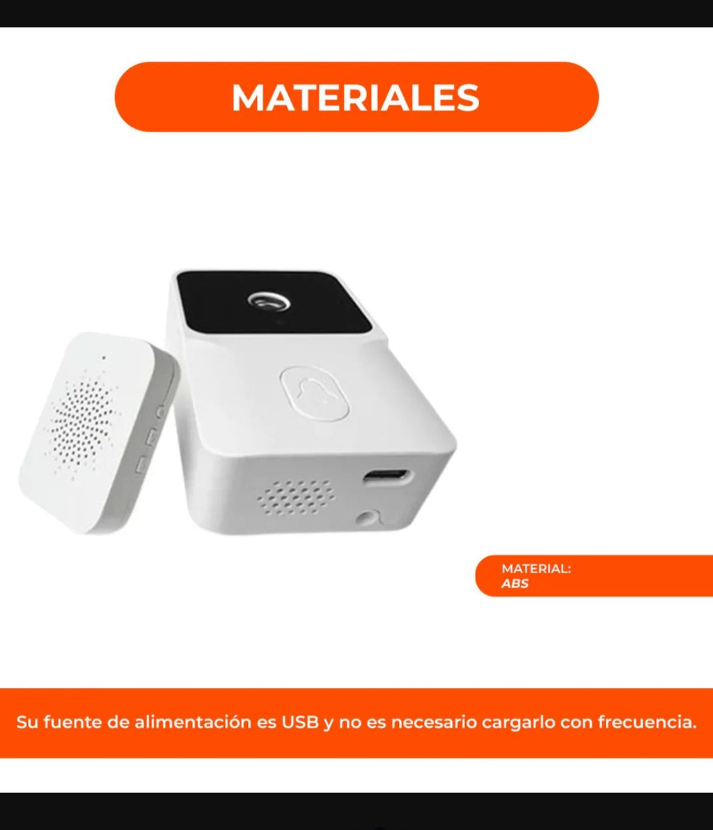 Timbre Smart Portero Inalámbrico con Cámara HD