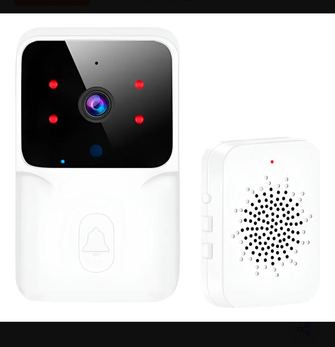 Timbre Smart Portero Inalámbrico con Cámara HD